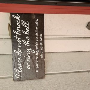 Don't knock sign